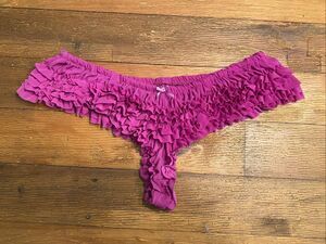 Torrid size 2 purple sexy thong ruffle bottoms lingerie
